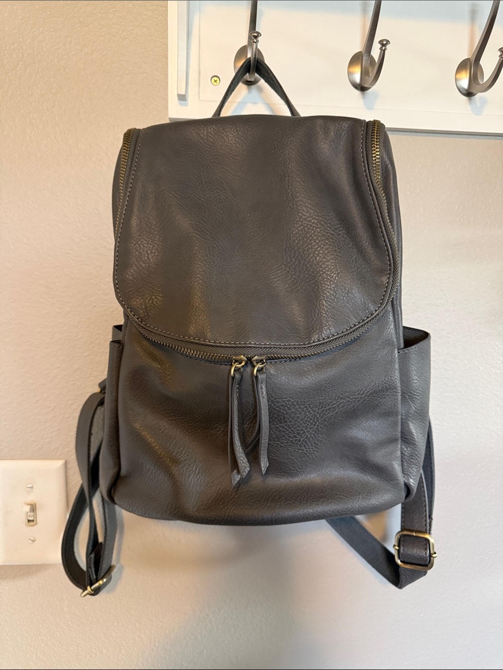 Women’s Gray Backpack (not leather)- Sleek Everyday Backpack
